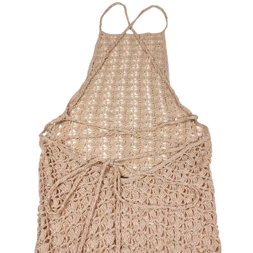 Cult Gaia Demi Knit Dress Sz XS Sheer Nude Luxury Swim Cover Up - Picture 9 of 15